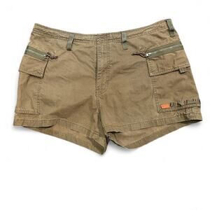 Y2k Vintage Abercrombie & Fitch Utility Cargo Shorts – Olive Green – Size 12